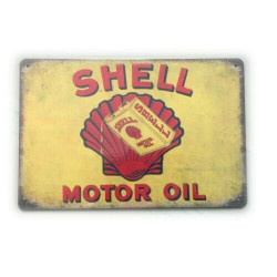 PLAQUE EN ÉTAIN SHELL 30 X 20 CM