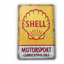 PLAQUE EN ÉTAIN SHELL 30 X 20 CM