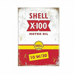 PLAQUE EN ÉTAIN SHELL 30 X 20 CM