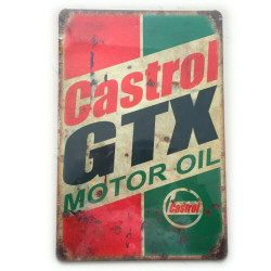PLAQUE EN ÉTAIN CASTROL 30 X 20 CM