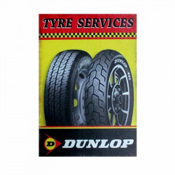 PLAQUE EN ÉTAIN DUNLOP 30 X 20 CM