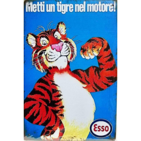 PLAQUE EN ÉTAIN ESSO 30 X 20 CM