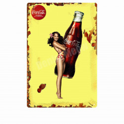 PLAQUE EN ÉTAIN COCA COLA  30 X 20 CM