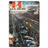 PLAQUE EN ÉTAIN 24 HEURES DU MANS COURSE AUTOMOBILE 30 X 20 CM