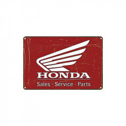 PLAQUE EN ÉTAIN HONDA 30 X 20 CM