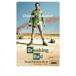 PLAQUE EN ÉTAIN BREAKING BAD 30 X 20 CM