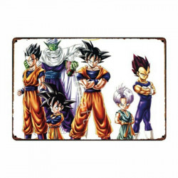 PLAQUE EN ÉTAIN DRAGONBALL 30 X 20 CM
