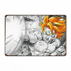 PLAQUE EN ÉTAIN DRAGONBALL 30 X 20 CM