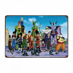 PLAQUE EN ÉTAIN DRAGONBALL 30 X 20 CM