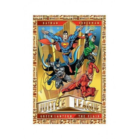 PLAQUE EN ÉTAIN MARVEL SUPER HEROS COMICS 30 X 20 CM