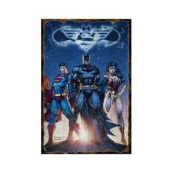 PLAQUE EN ÉTAIN MARVEL SUPER HEROS COMICS 30 X 20 CM