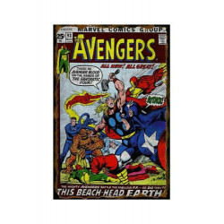 PLAQUE EN ÉTAIN MARVEL SUPER HEROS COMICS 30 X 20 CM