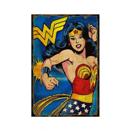PLAQUE EN ÉTAIN MARVEL SUPER HEROS COMICS 30 X 20 CM