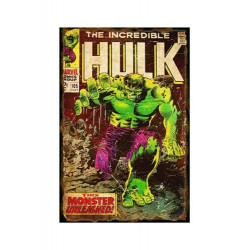 PLAQUE EN ÉTAIN MARVEL SUPER HEROS COMICS 30 X 20 CM