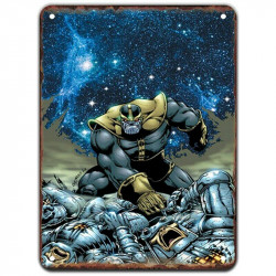 PLAQUE EN ÉTAIN MARVEL SUPER HEROS COMICS 30 X 20 CM