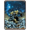 PLAQUE EN ÉTAIN MARVEL SUPER HEROS COMICS 30 X 20 CM