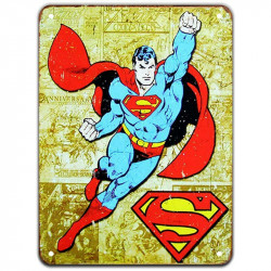 PLAQUE EN ÉTAIN MARVEL SUPER HEROS COMICS 30 X 20 CM