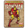 PLAQUE EN ÉTAIN MARVEL SUPER HEROS COMICS 30 X 20 CM
