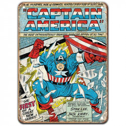 PLAQUE EN ÉTAIN MARVEL SUPER HEROS COMICS 30 X 20 CM