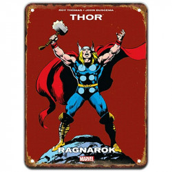 PLAQUE EN ÉTAIN MARVEL SUPER HEROS COMICS 30 X 20 CM