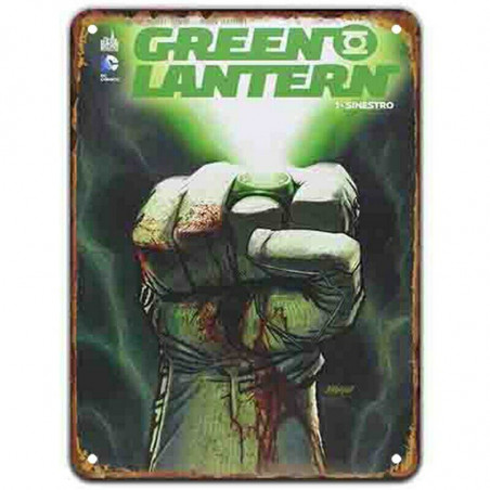 PLAQUE EN ÉTAIN MARVEL SUPER HEROS COMICS 30 X 20 CM