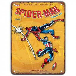 PLAQUE EN ÉTAIN MARVEL SUPER HEROS COMICS 30 X 20 CM