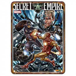 PLAQUE EN ÉTAIN MARVEL SUPER HEROS COMICS 30 X 20 CM