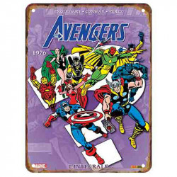 PLAQUE EN ÉTAIN MARVEL SUPER HEROS COMICS 30 X 20 CM
