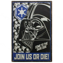 PLAQUE EN ÉTAIN STAR WARS 30 X 20 CM
