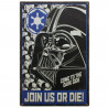 PLAQUE EN ÉTAIN STAR WARS 30 X 20 CM