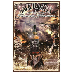 PLAQUE EN ÉTAIN JACK DANIEL'S 30 X 20 CM