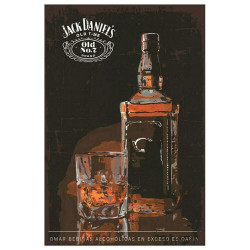 PLAQUE EN ÉTAIN JACK DANIEL'S 30 X 20 CM