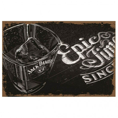 PLAQUE EN ÉTAIN JACK DANIEL'S 30 X 20 CM