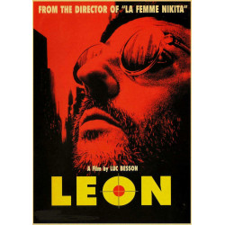 PLAQUE EN ÉTAIN FILM LEON 30 X 20 CM