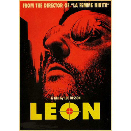 PLAQUE EN ÉTAIN FILM LEON 30 X 20 CM