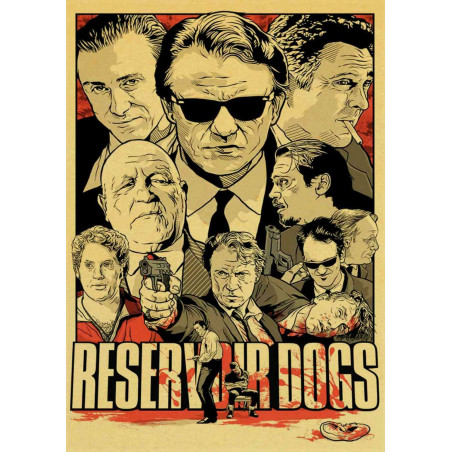 PLAQUE EN ÉTAIN FILM RESERVOIR DOGS 30 X 20 CM