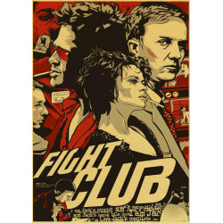 PLAQUE EN ÉTAIN FILM FIGHT CUB 30 X 20 CM
