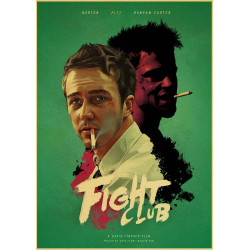 PLAQUE EN ÉTAIN FILM FIGHT CLUB 30 X 20 CM