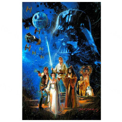 PLAQUE EN ÉTAIN STAR WARS 30 X 20 CM