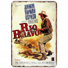PLAQUE EN ÉTAIN FILM JOHN WAYNE COW-BOYS 30 X 20 CM