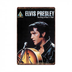 PLAQUE EN ÉTAIN ELVIS PRESLEY 30 X 20 CM