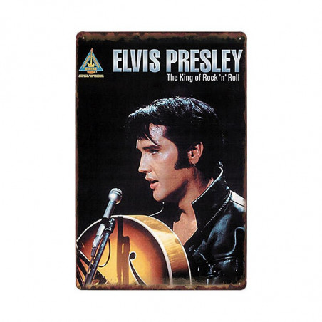 PLAQUE EN ÉTAIN ELVIS PRESLEY 30 X 20 CM