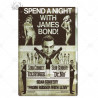 PLAQUE EN ÉTAIN FILM JAMES BOND 007 30 X 20 CM