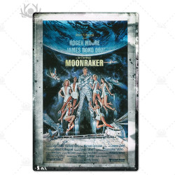 PLAQUE EN ÉTAIN FILM JAMES BOND 007 30 X 20 CM