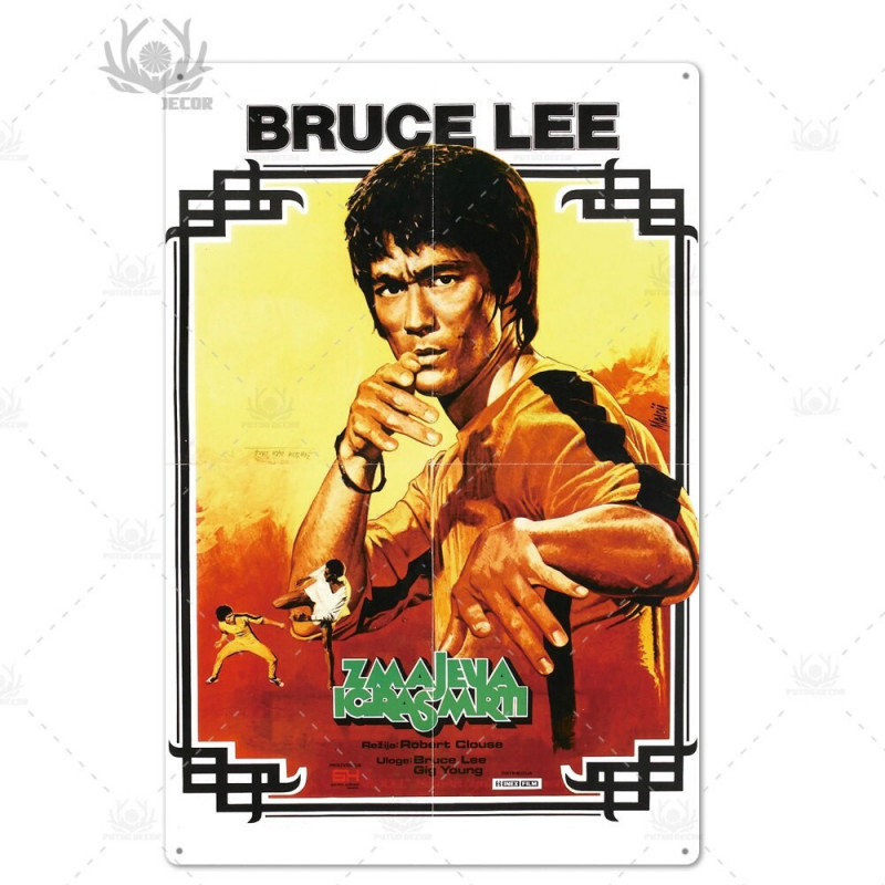 PLAQUE EN ÉTAIN FILM LE JEU DE LA MORT BRUCE LEE 30 X 20 CM PLAQUE EN ÉTAIN FILM LE JEU DE LA MORT BRUCE LEE 30 X 20 CM