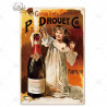 PLAQUE EN ÉTAIN CHAMPAGNE DROUET 30 X 20 CM