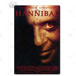 PLAQUE EN ÉTAIN FILM HANNIBAL 30 X 20 CM