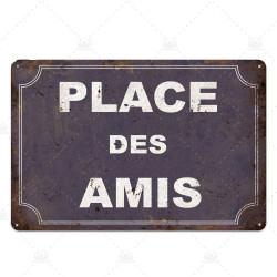 PLAQUE EN ÉTAIN  INSOLITE  30 X 20 CM