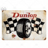 PLAQUE EN ÉTAIN PNEUS DUNLOP 30 X 20 CM