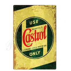 PLAQUE EN ÉTAIN HUILE CASTROL 30 X 20 CM